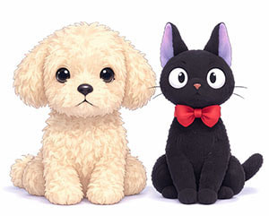 診察対応動物　犬猫イラスト